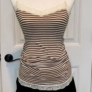Women’s Aeropostale Lace and Stripped Tank Top